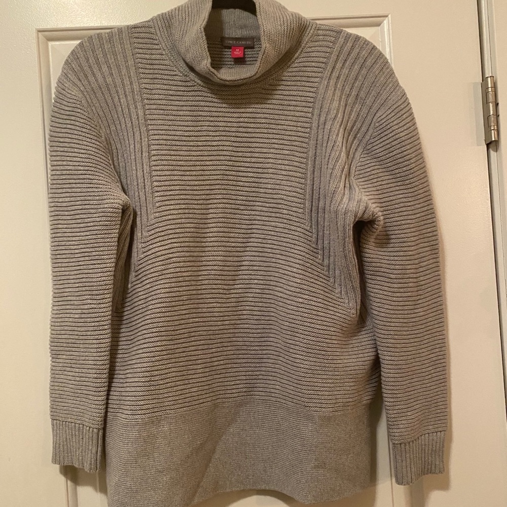 Vince Camuto Grey funnel neck sweater